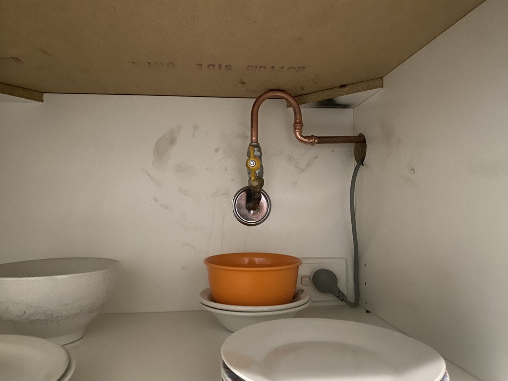 Upgraded internal LPG appliance isolation pipework