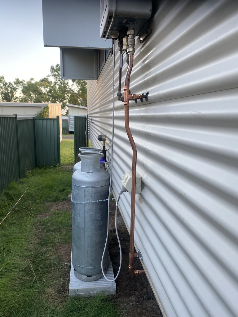 LPG cylinder and hot-water service pipework upgrade