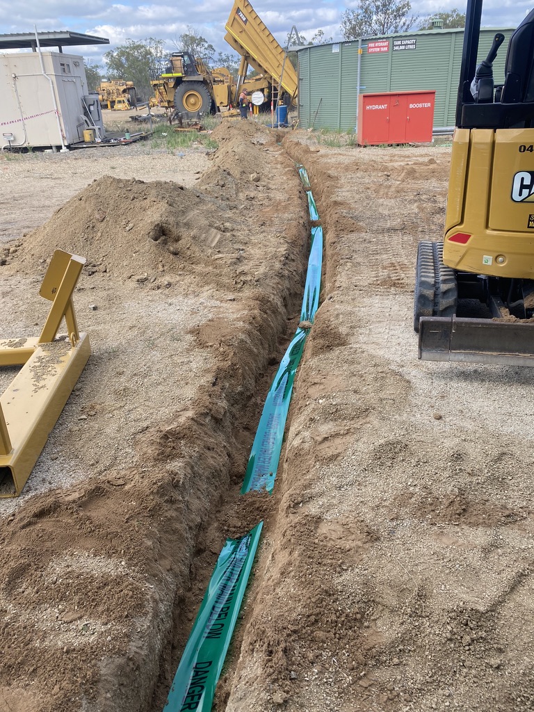 Underground service installation at Salmon Earthmoving in Nebo